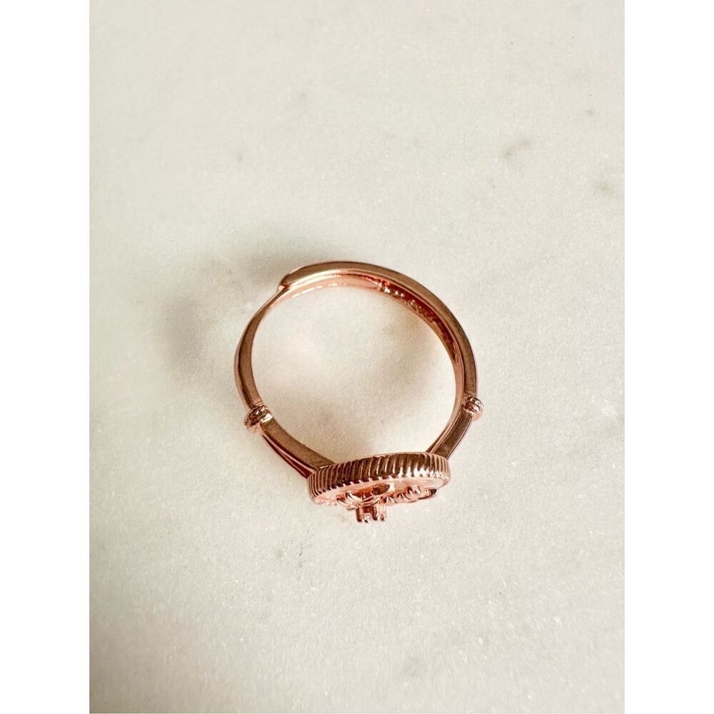 Rose gold color olive branch mother of pearl adjustable ring ￼ - Picture 7 of 9